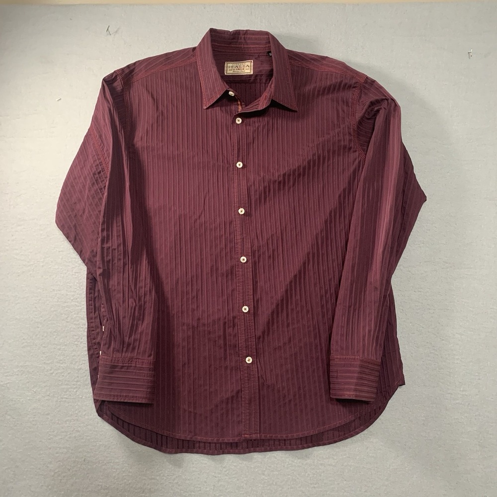Vintage Italia c1958 Reserved Stock Men's Long Sleeve Size XL Tripled Stitched